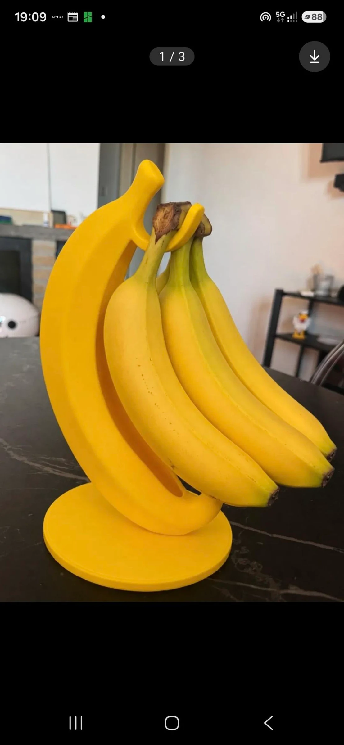 Expositor para bananas